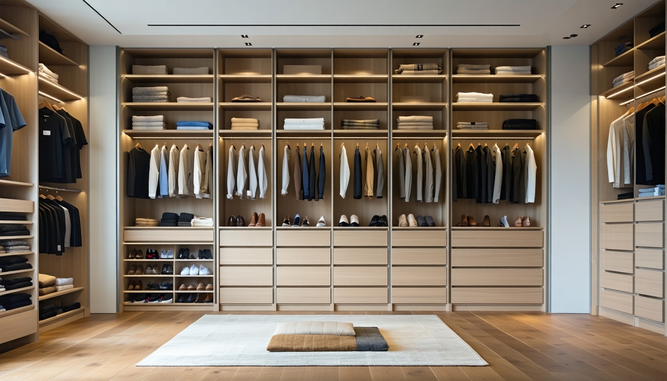 Custom closet and storage solution in a modern home